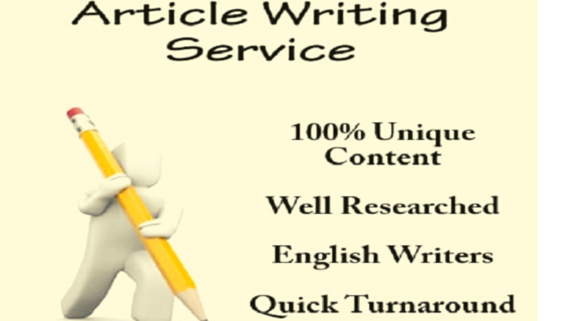 I will provide 3 organic Article writing service for ...