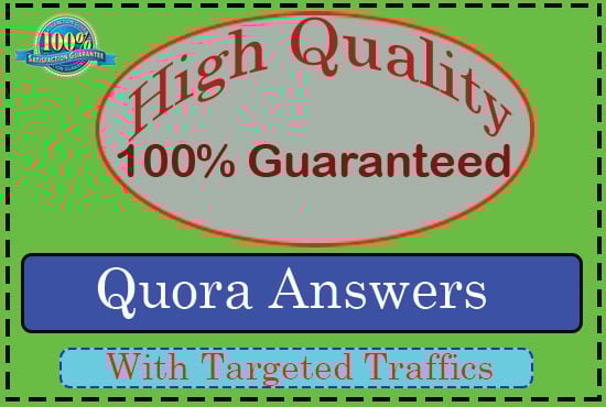  Provide Niche Relevant 15+ Quora answer targeted traffic.