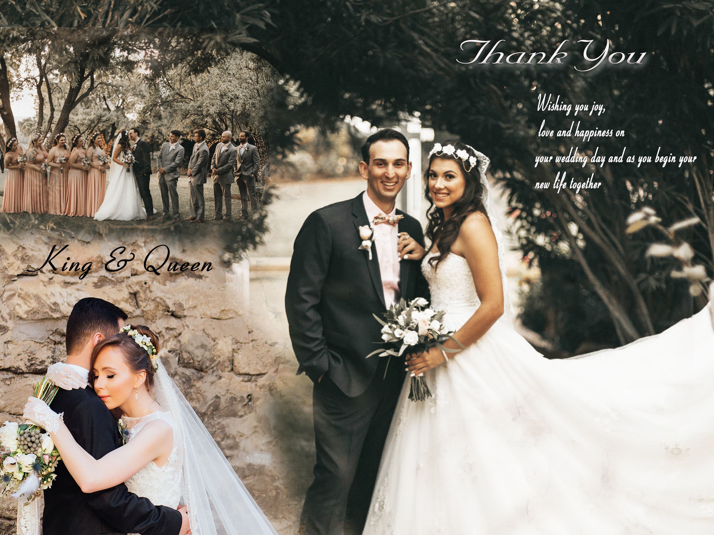 I Will do wedding event editing and thank you card design