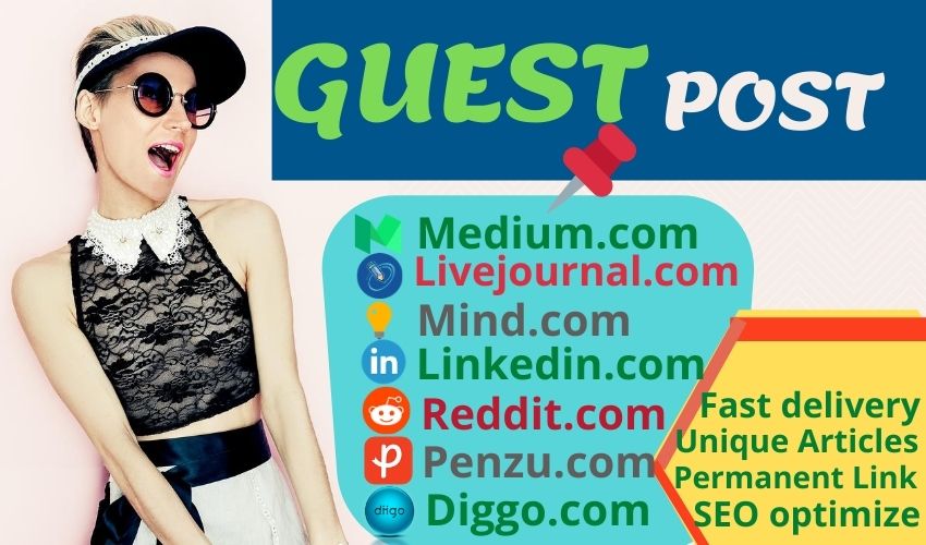 Write & Publish 7 Guest Posts On DA85+ Websites With Backlinks 