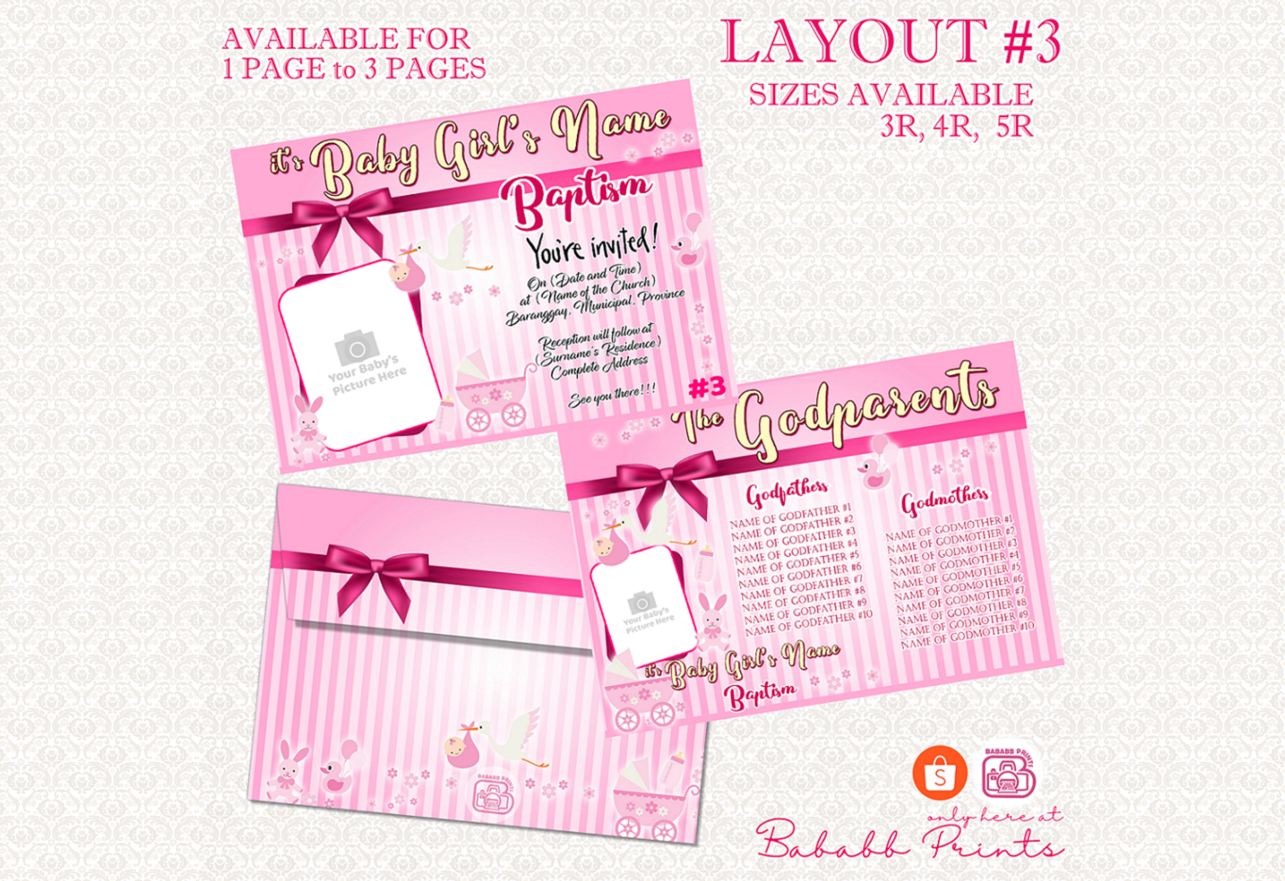 Digital Invitation for Baby Girl