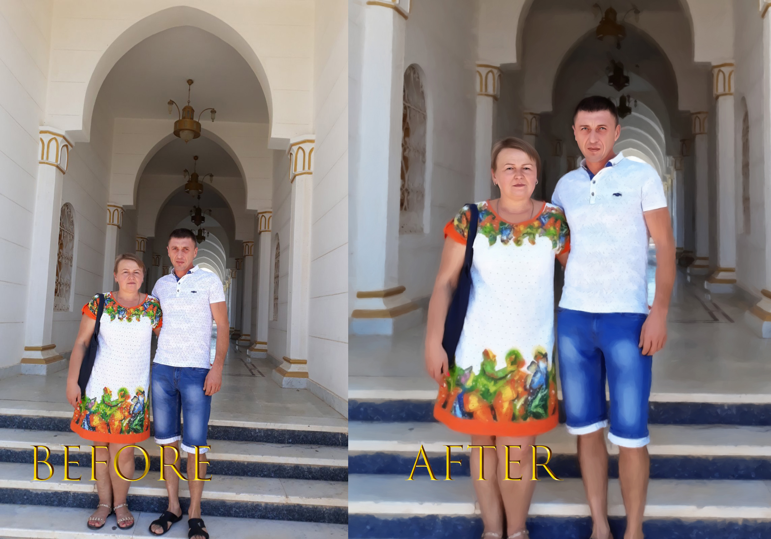 Draw a portrait from your photo in the style of 