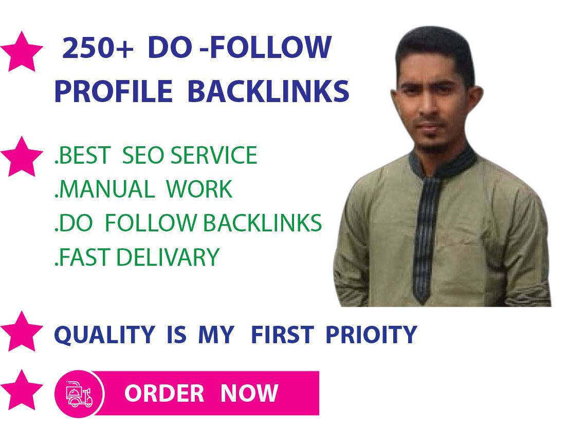 I will create 250 high da profiles backlinks for your...