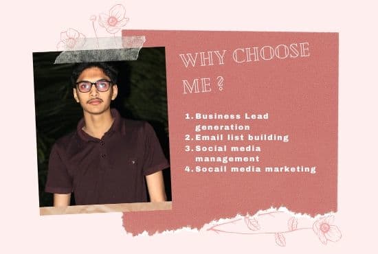 I will collect B2B company lead for you and your company