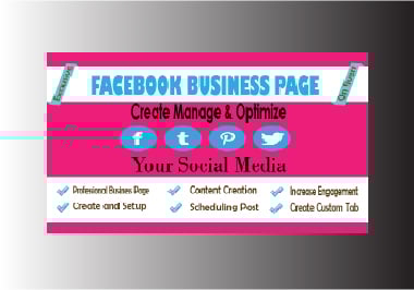 I will create, set up and manage your social media b...