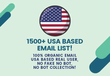 I will provide you 1500+ Active and verified USA Extracted Email List