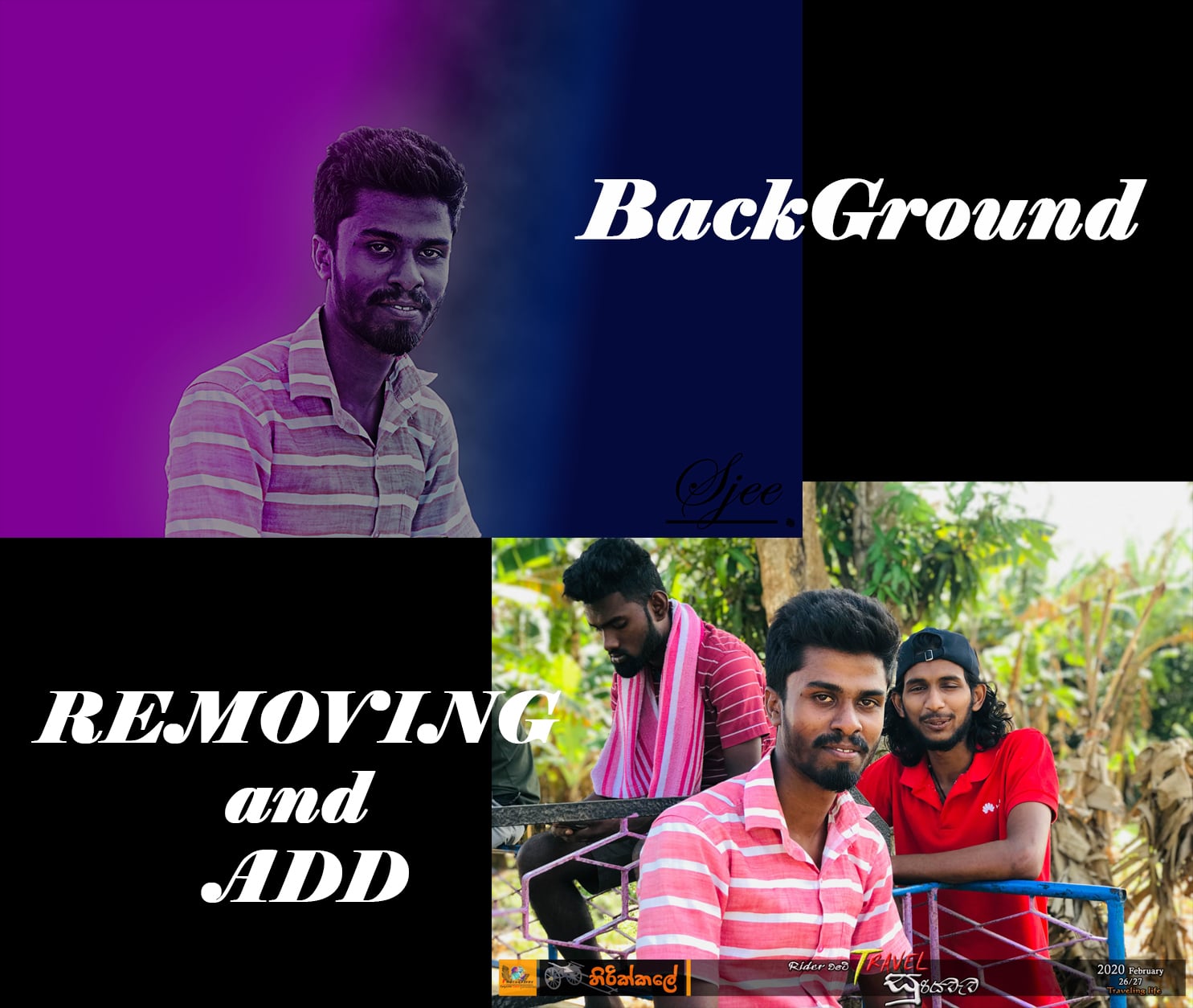 Removing Background and Add New Background in 10 photo