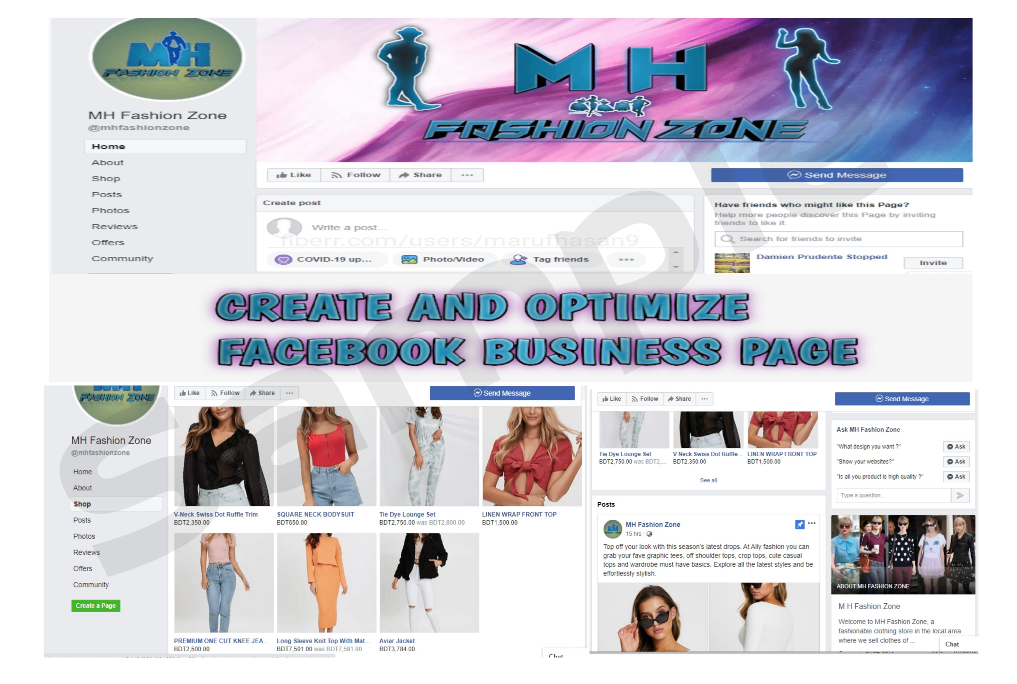 create, optimize and design facebook business page