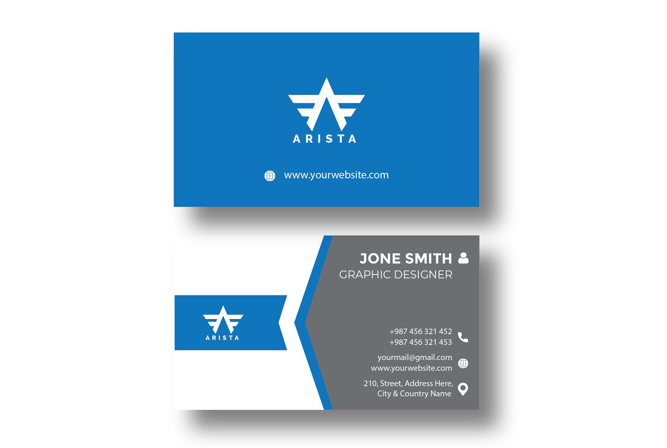 I will create business card design two concept for you