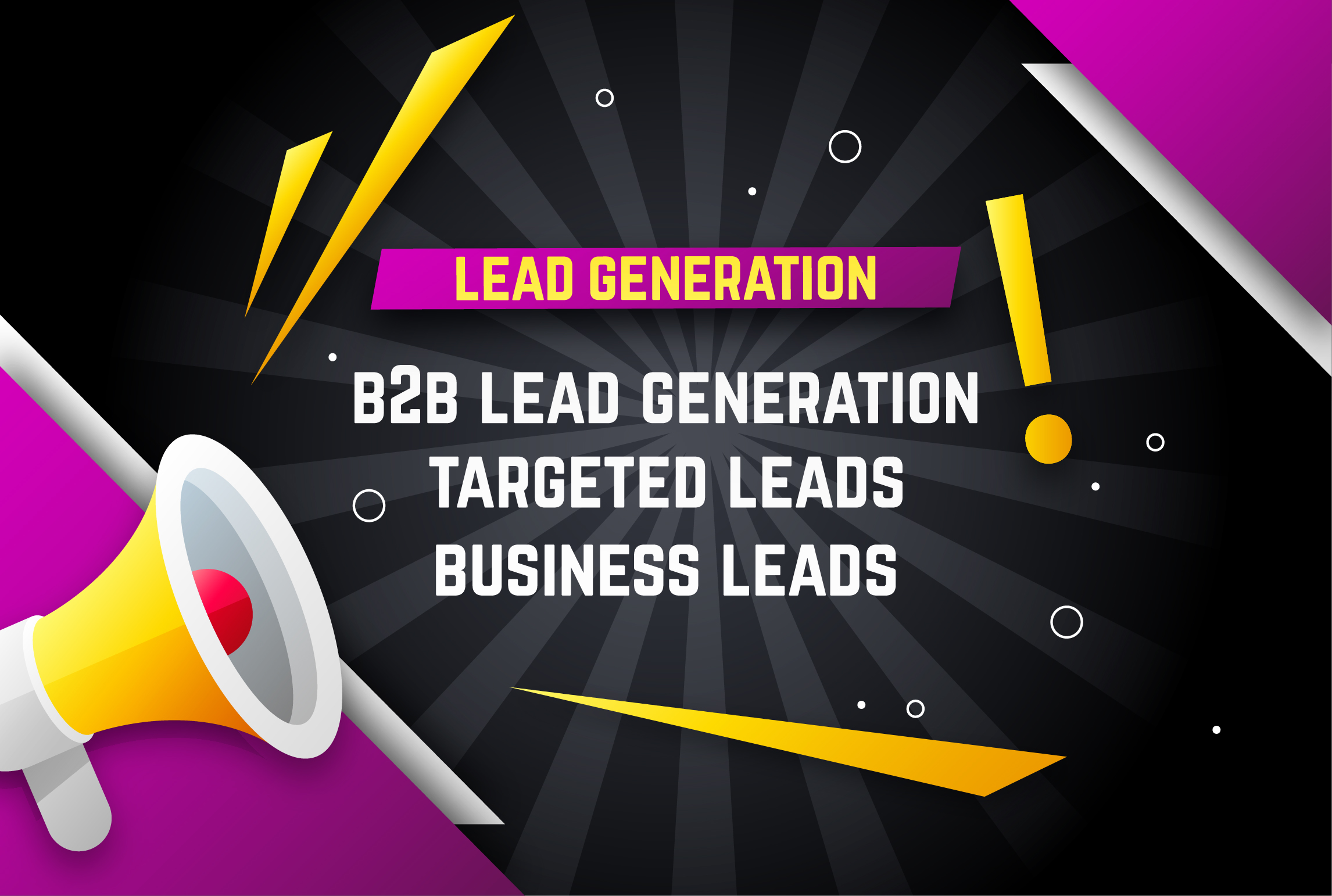 I will provide B2B lead generation and web research