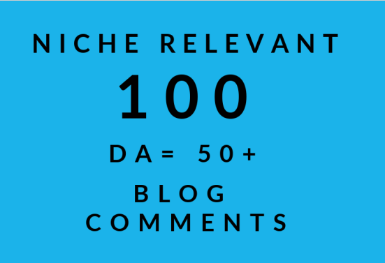 I will make 100 high quality backlinks using blog comments for you