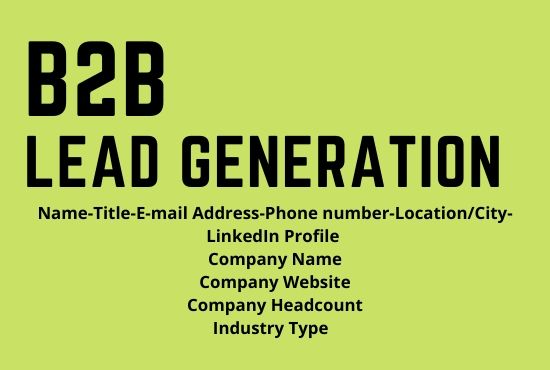 i will do b2b lead generation with prospect email lis...