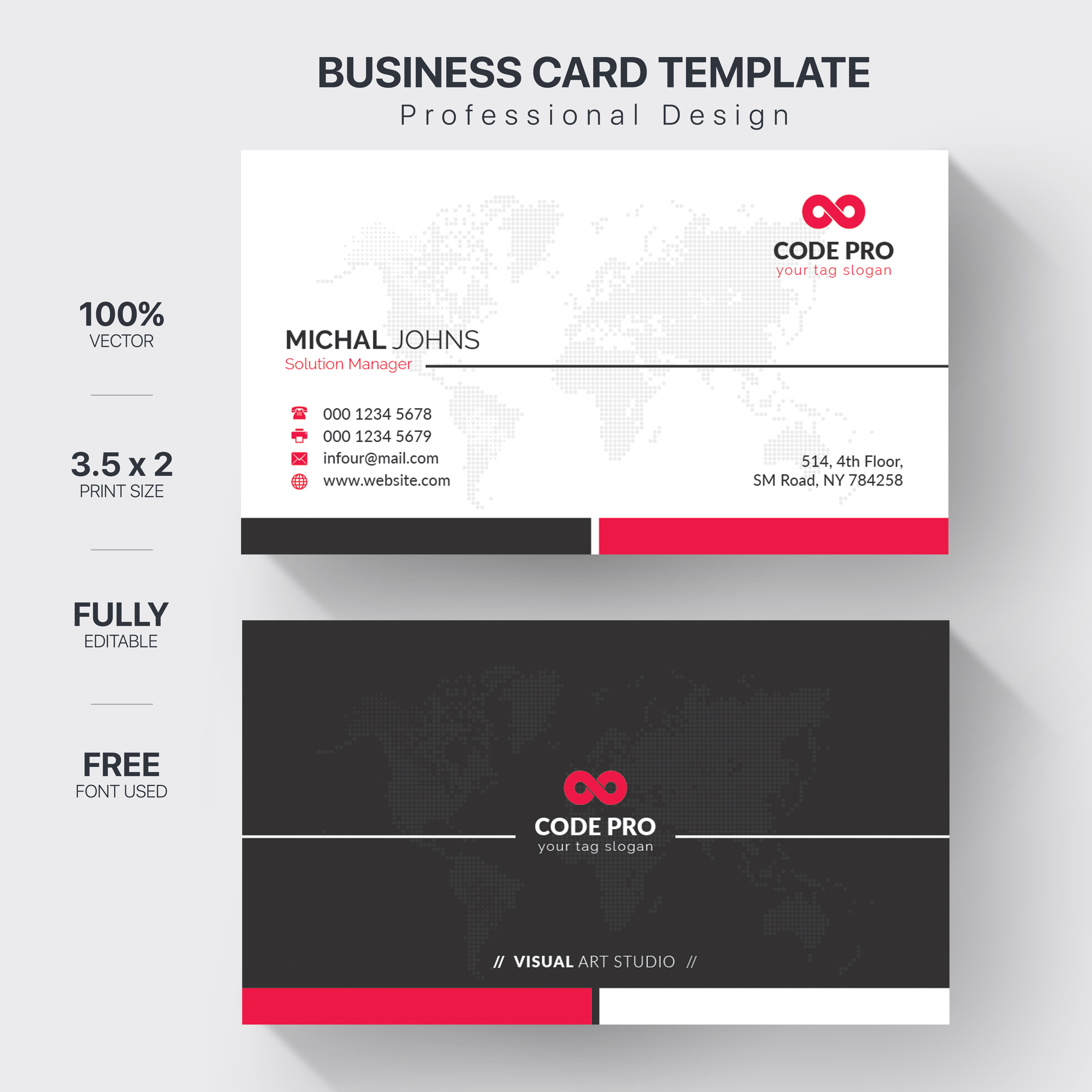 Create Professional Business card for You.