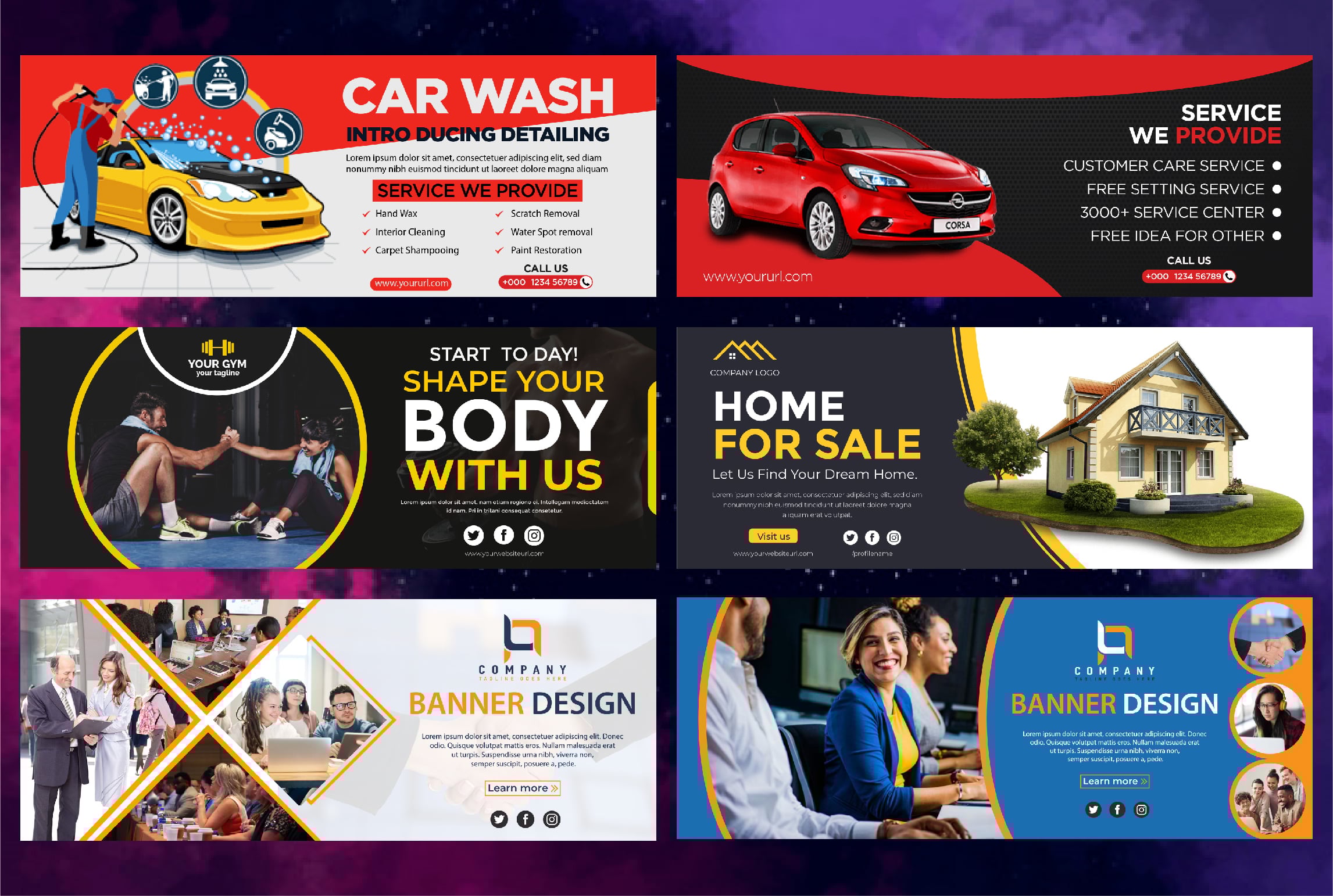  I will design facebook cover and profile picture with 2 concept