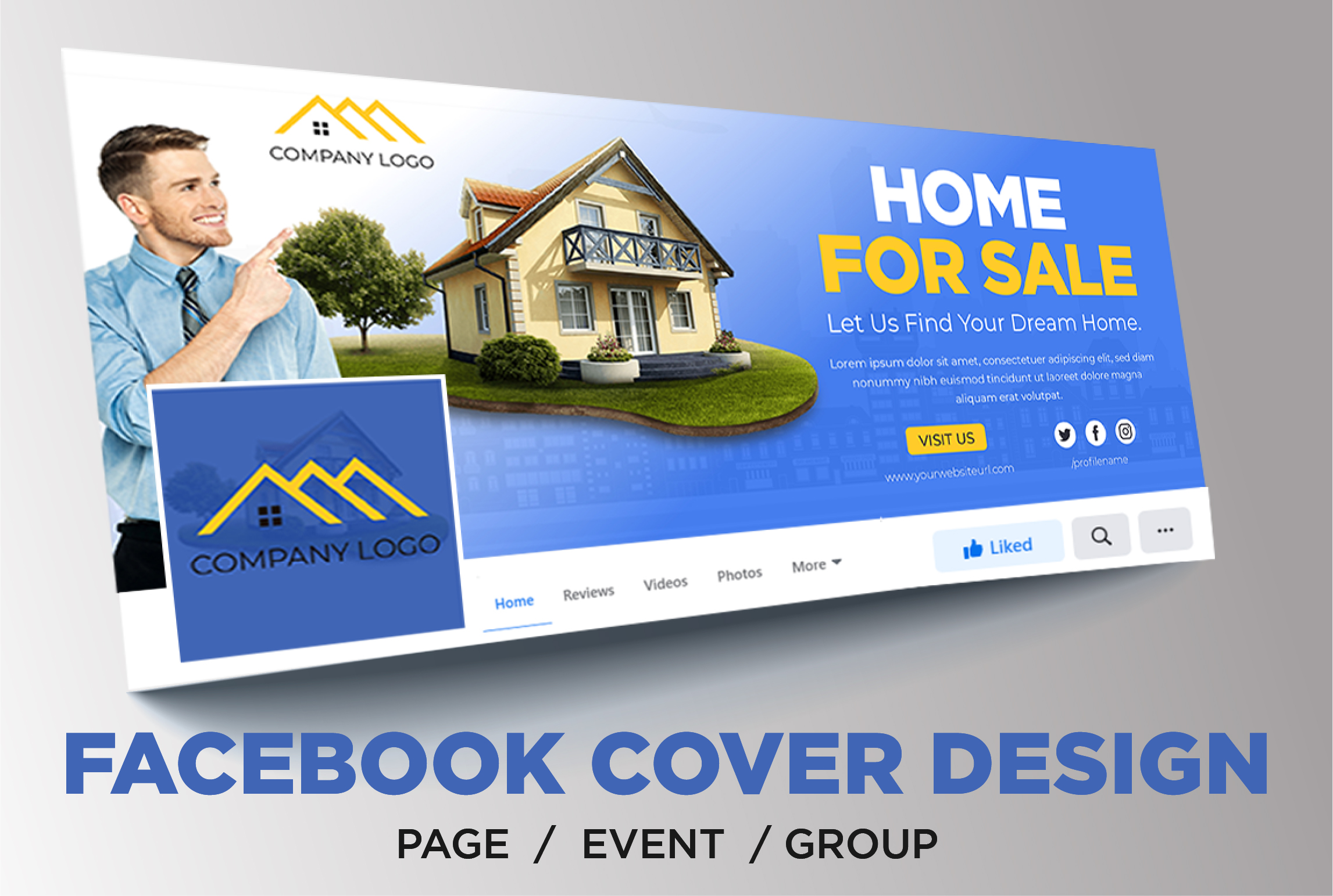  I will design facebook cover and profile picture with 2 concept