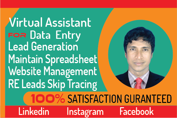 I will be your virtual assistant for b2b lead generat...