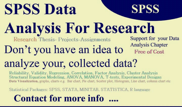 Statistical Data analysis by using SPSS, Excel,and other software 