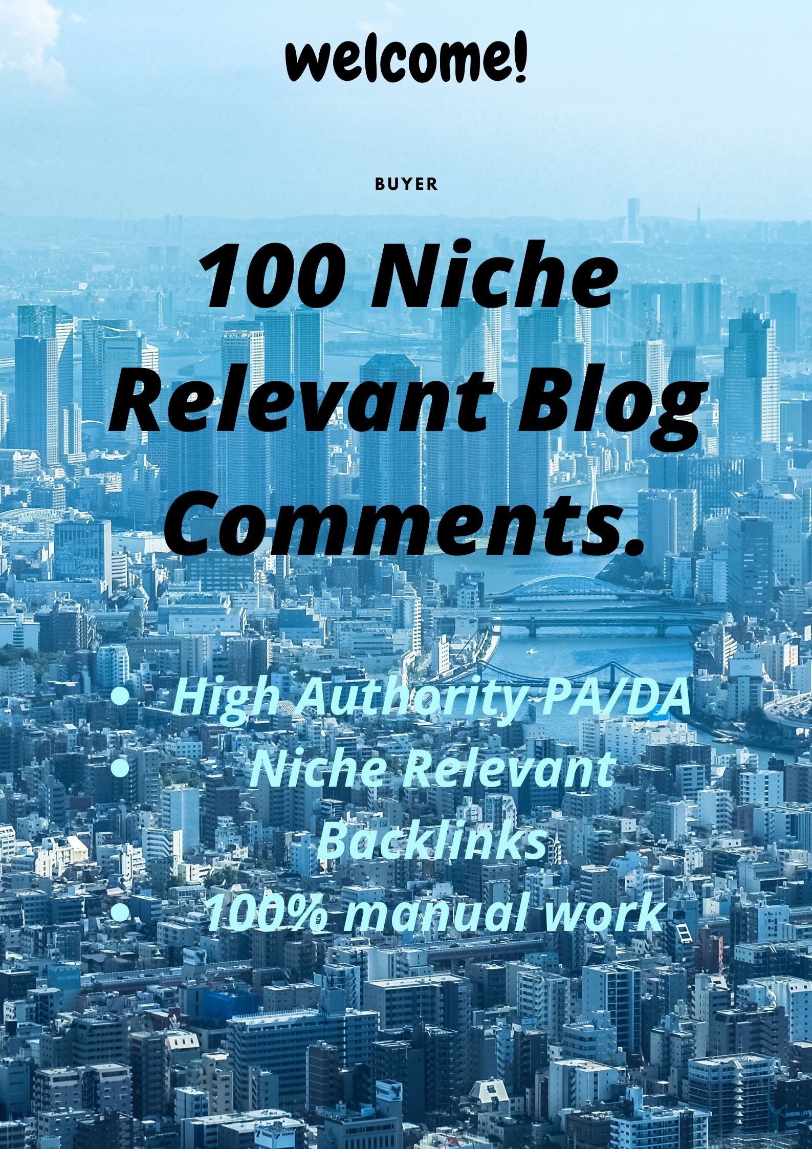 I will do 100 niche relevant blog comment manually