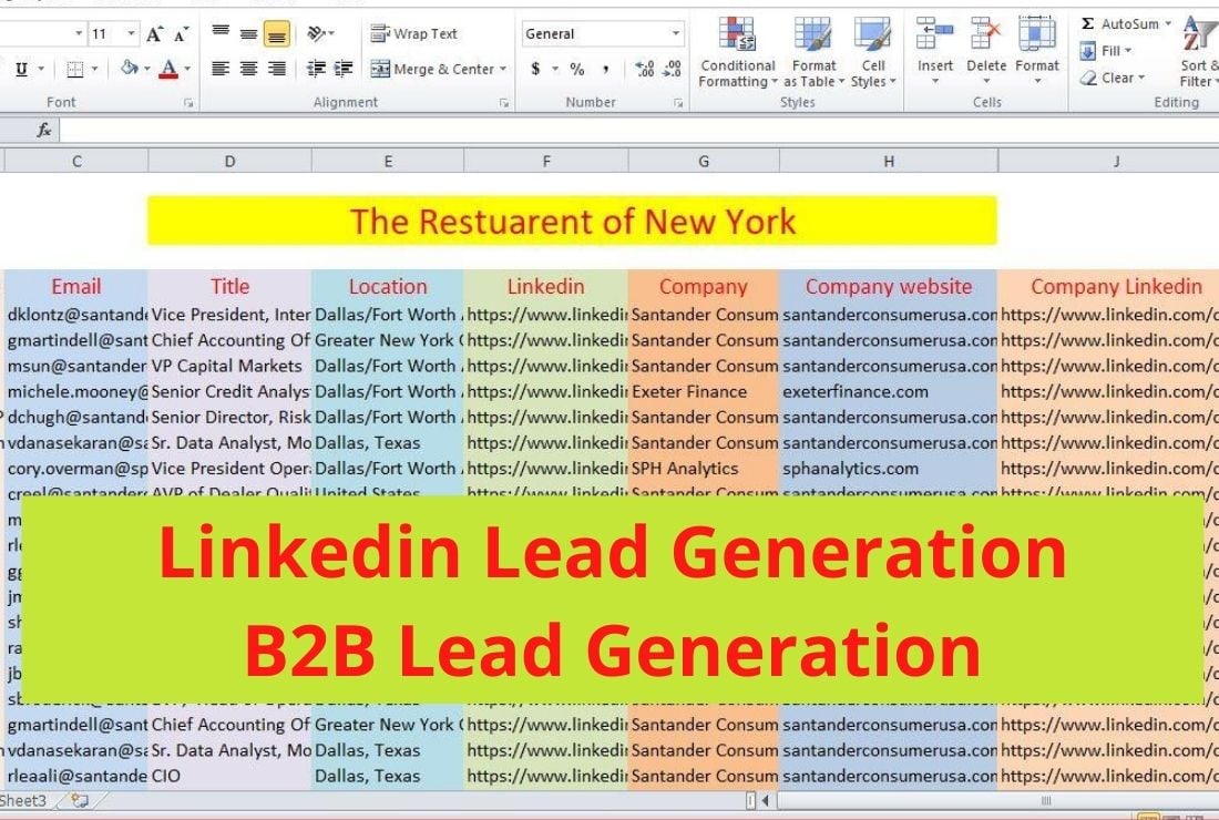 I will lead targeted b2b lead generation and LinkedIn lead generation