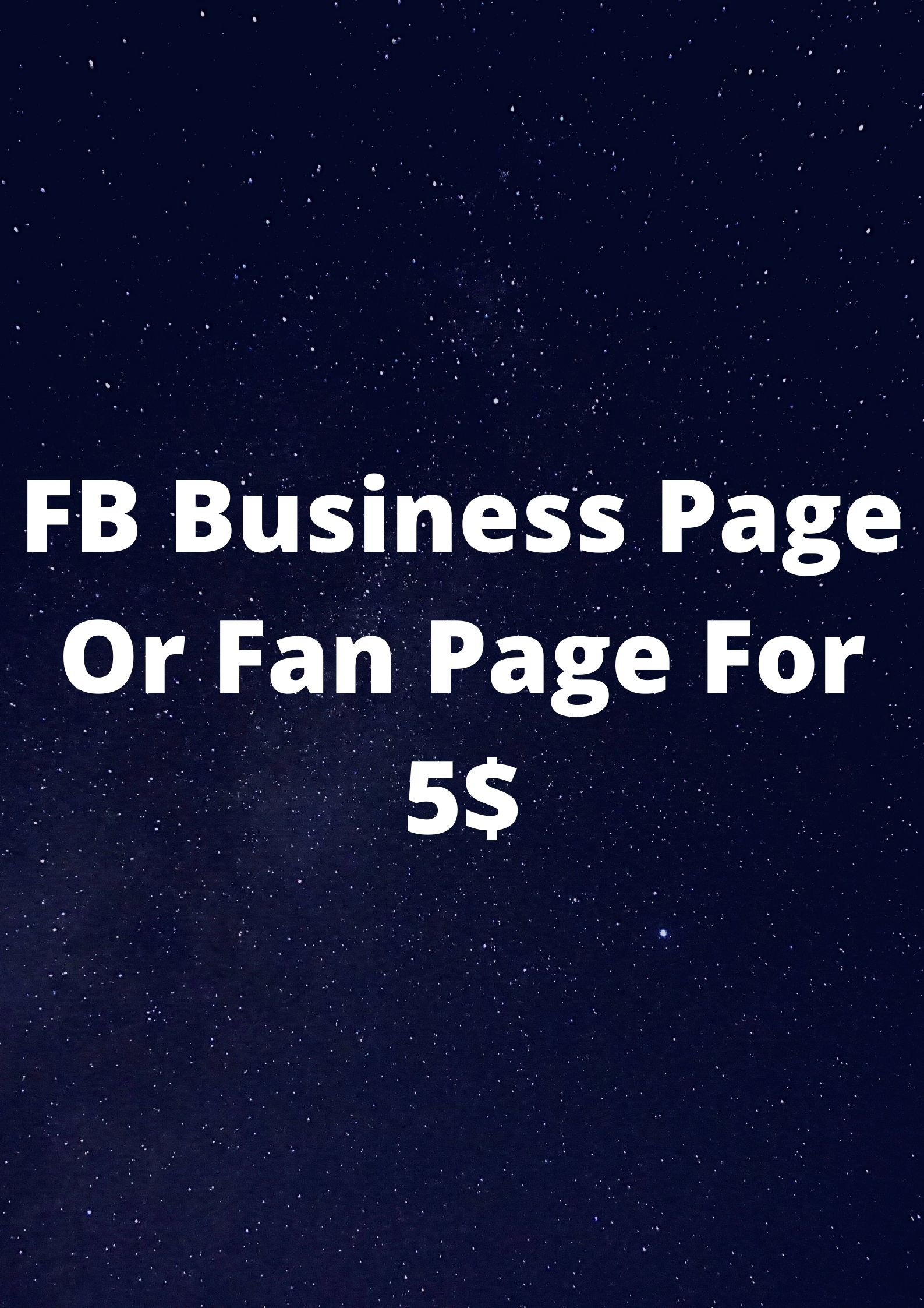 I will generate a FB page for your business