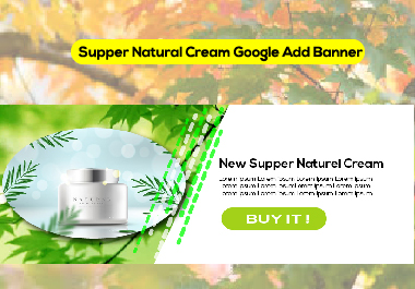 Supper Natural Cream Google Ads Banner
