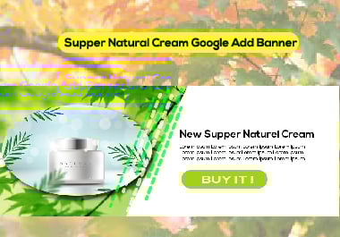 Supper Natural Cream Google Ad Banner