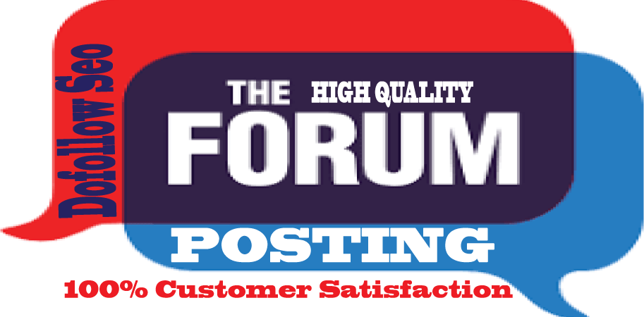  I will create manually 60 forum posting on High DA50, PA90 CF TF30 Plus Dof0llow backlinks