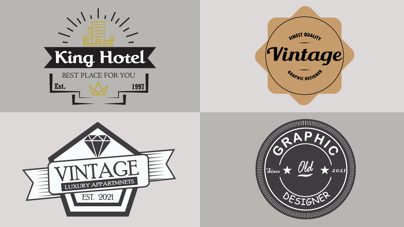 I will design an awesome retro vintage logo