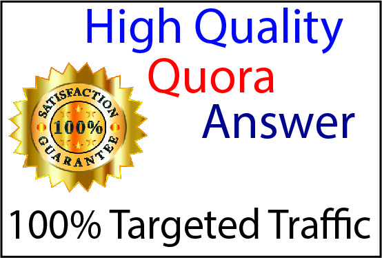 Get targeted traffic with 30 HQ Quora Answers