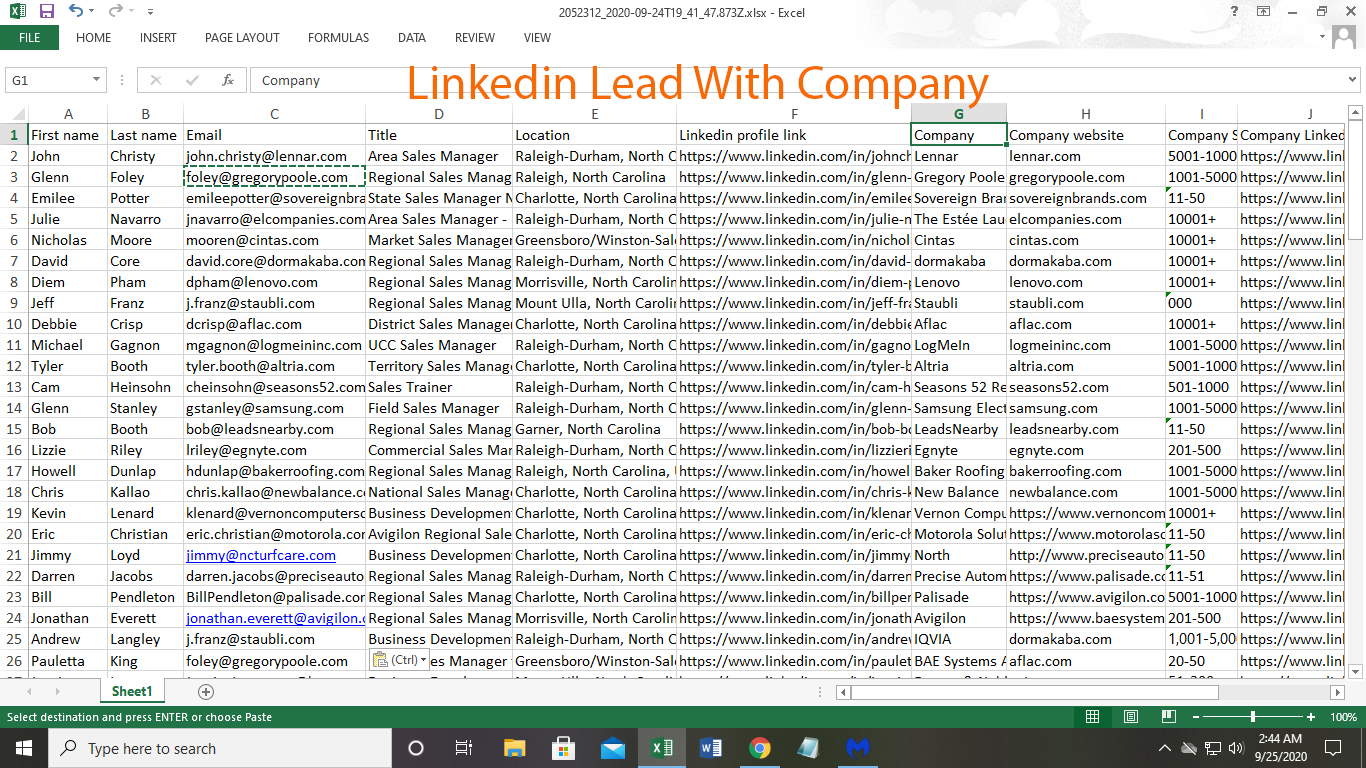 I will do b2b lead generation, b2b linkedin lead generation, data entry, web research