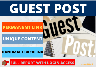 Write and publish 22 guest posts on high authority websites DA 50 plus permanent backlinks