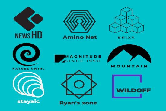 2 minimal/minimalist logo design with brand name concepts