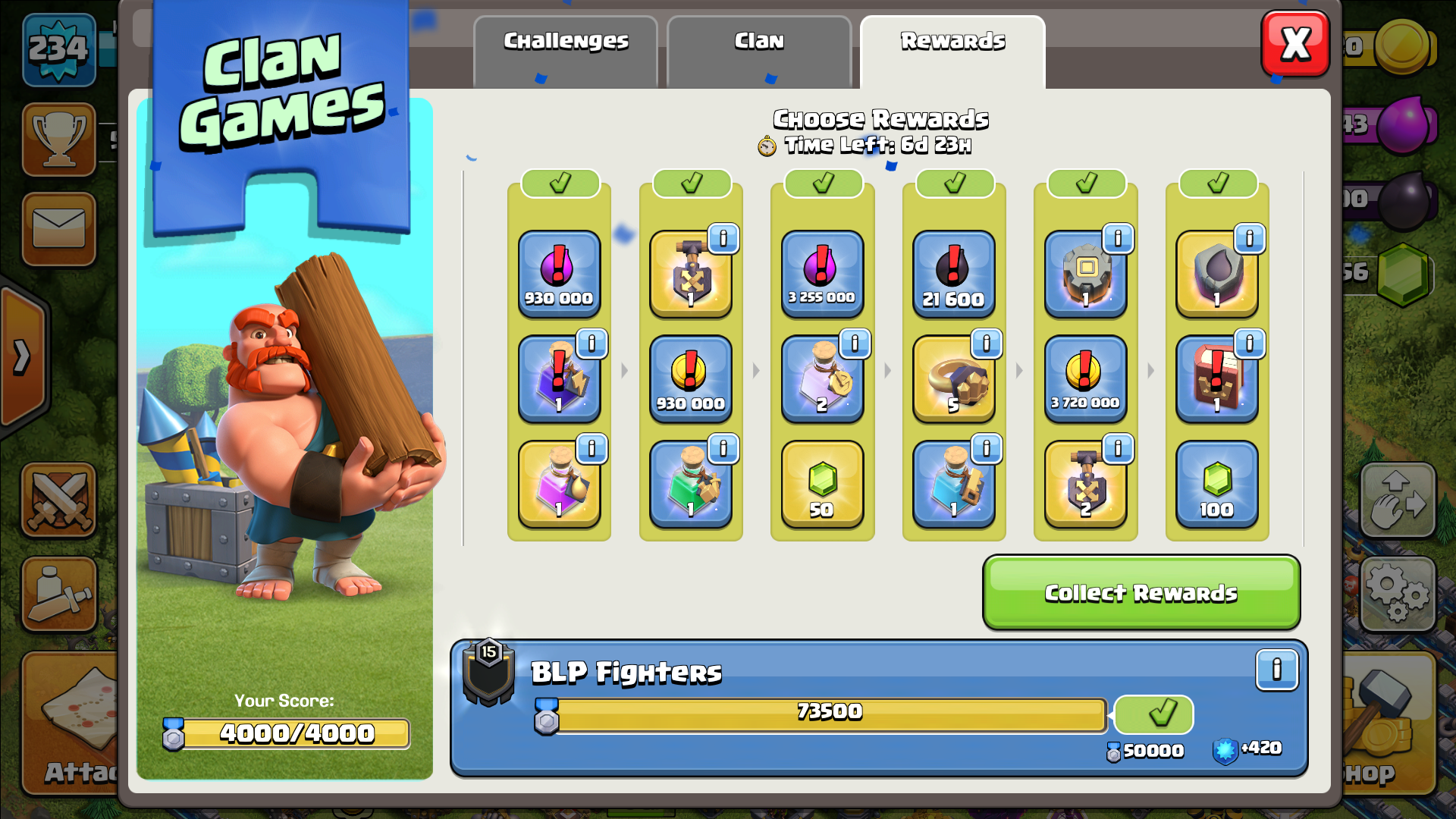 I will complete your season challengers and clan game