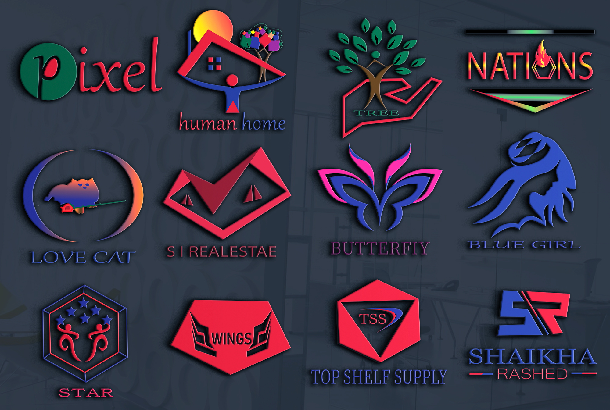 I will design creative modern,minimal, professional business logo