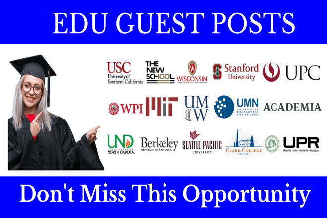 Get 5 Edu Guest Posts From USA Universities, Dofollow Links