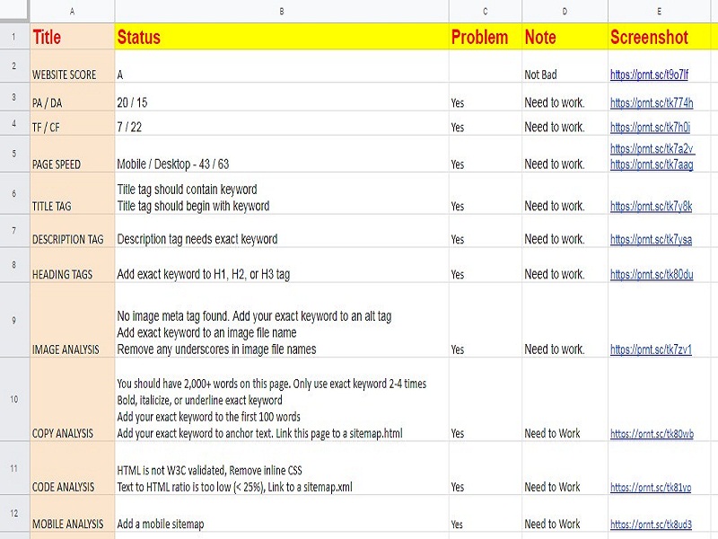 I will do website audit and create details SEO report for your website