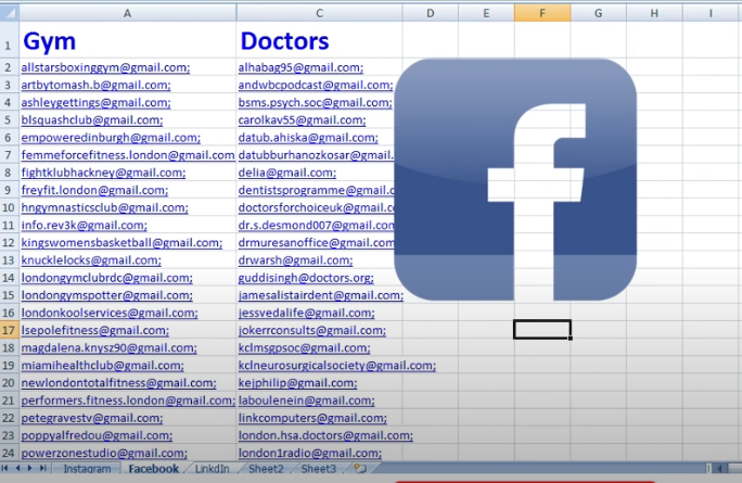 scrape active targeted email from any social Media Platform