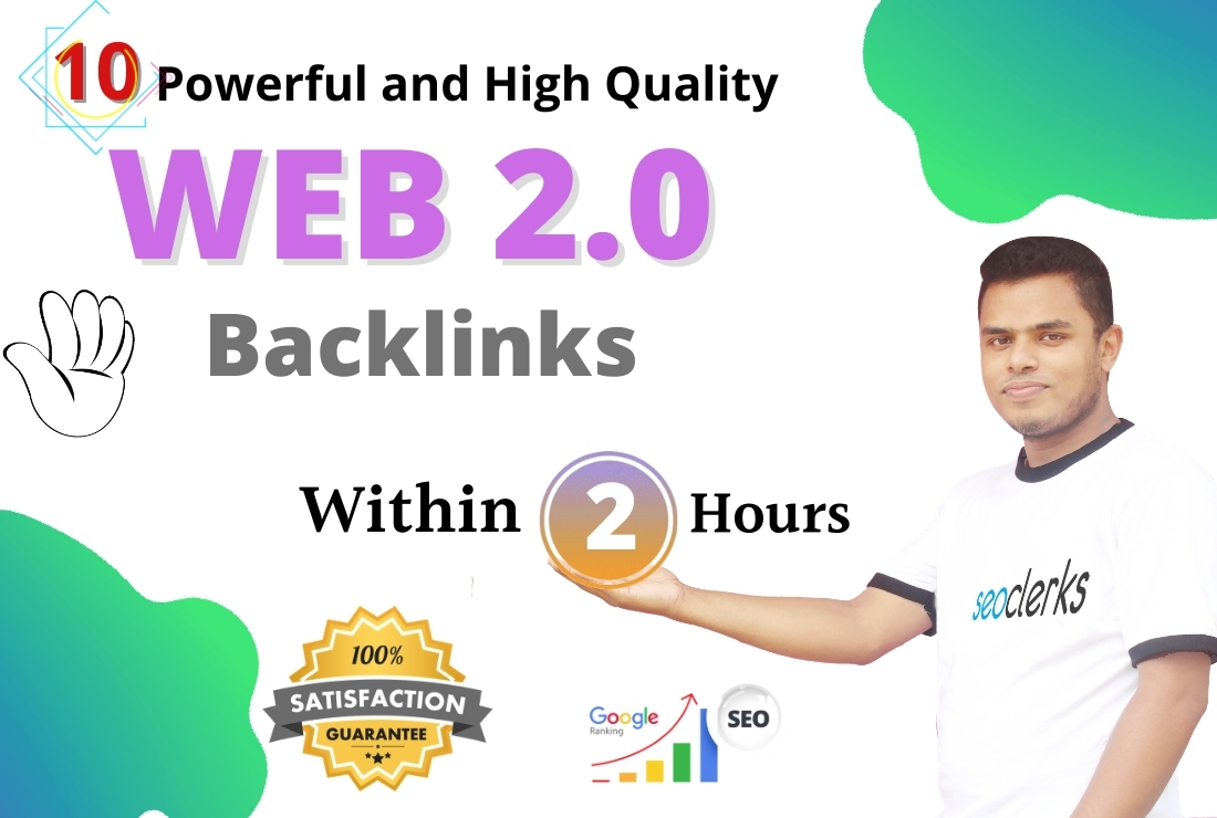 I will Build 10 High Authority Do Follow WEB 2.0 Backlinks for SEO service