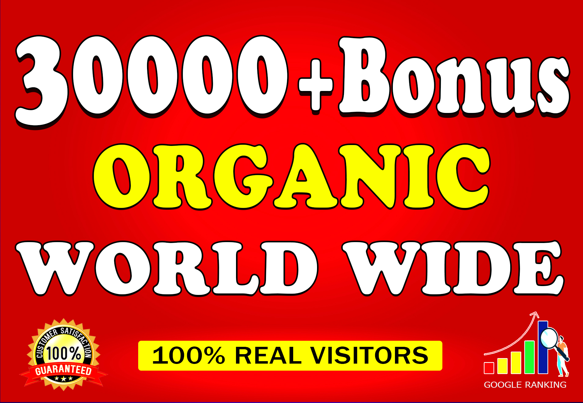 Drive 30000+ Organic Web Traffic World Wide for Googl...