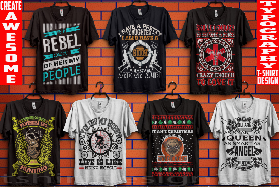 I will create eye catching custom t shirt design