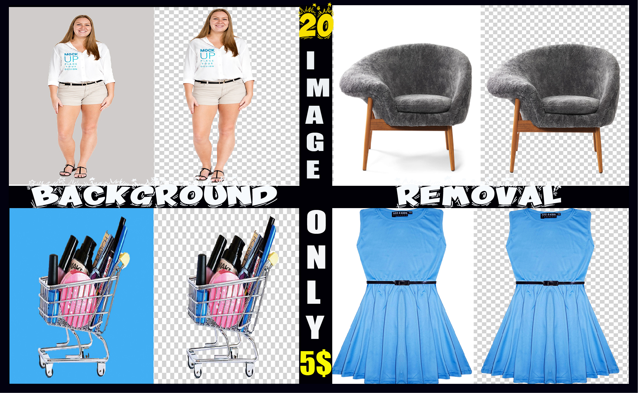 I will do background remove,retouch and resize your photo in 2 hour