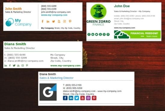 Create Professional Email Signature Clickable