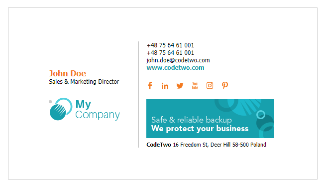 I will design and code clickable Html email signature