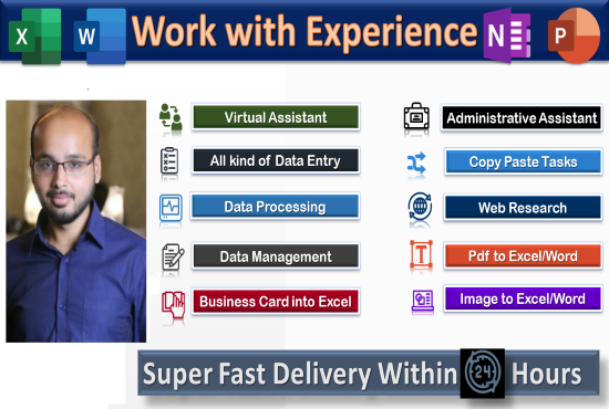 I will do Excel Data entry,Formulas and applying Vba and Macros