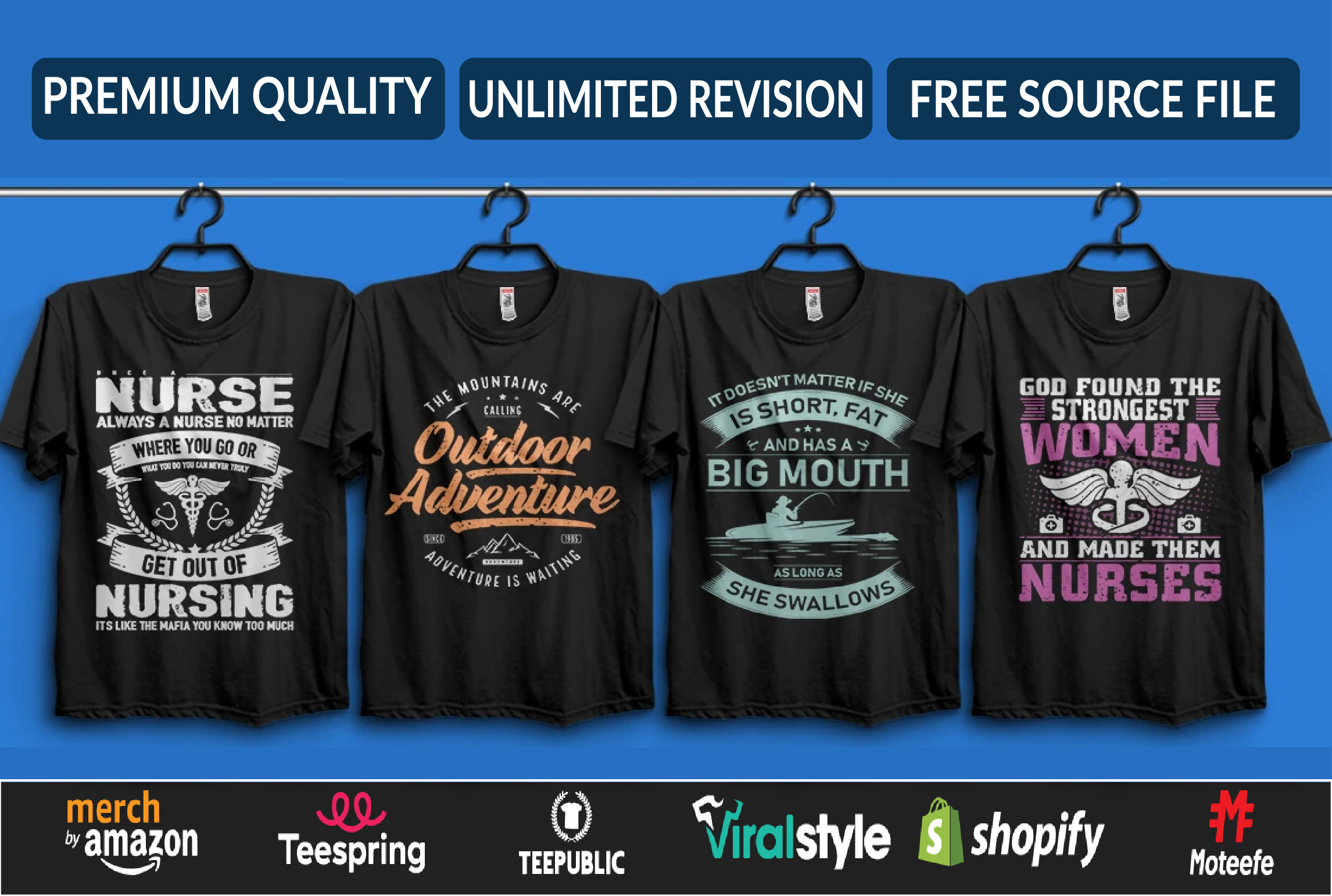 I Will do custom, modern, trendy and unique t shirt design.