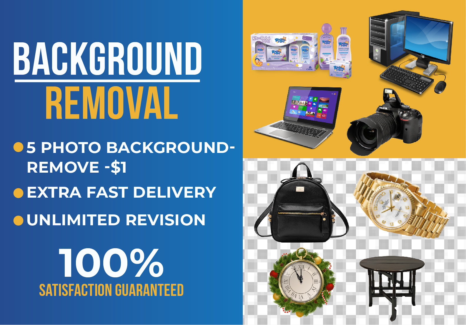 I will do professional amazon, ebay product background remove and photo cut  out for $1 - SEOClerks