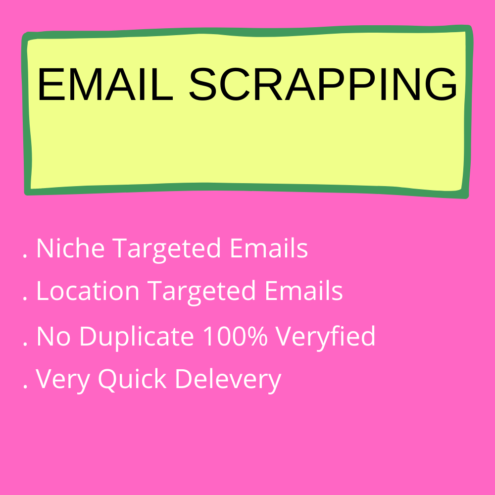 I will create niche targeted email list building
