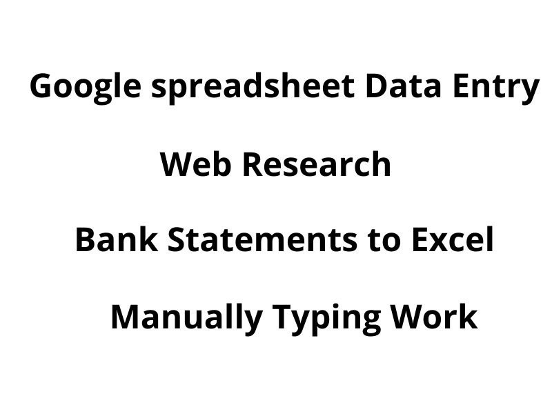 I will do data entry and copy paste work