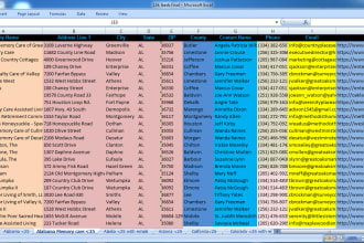  I will do data entry, web research, find business email and contacts 
