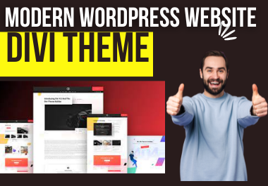 I will Build Modern WordPress Website With Divi Theme,Divi Theme Builder 